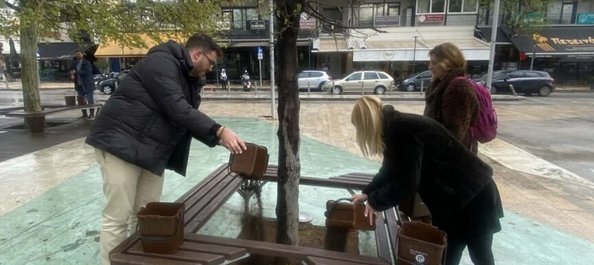 Τα οργανικά απόβλητα μετατράπηκαν σε φυσικό λίπασμα για τα δέντρα της πλατείας της Θέρμης